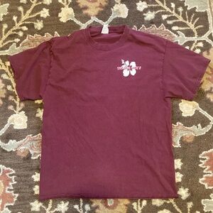Size LG. Burgundy. Heavyweight Trader Joe’s Tee.